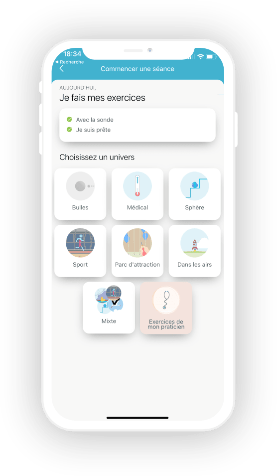 application Emy de rééducation périnéale