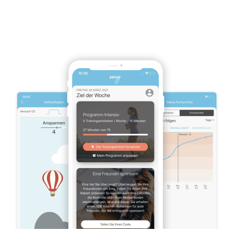 Beckenbodentraining in der App Ehealth für zu Hause