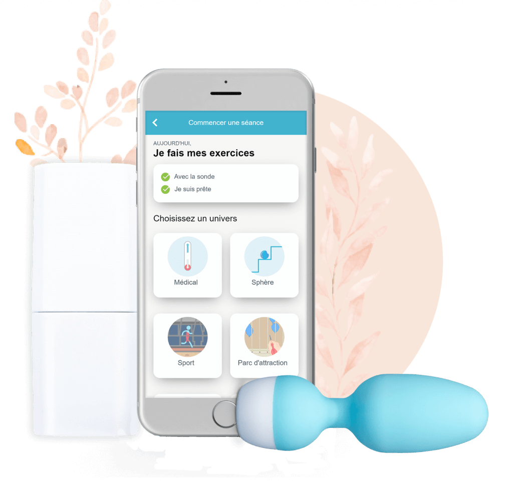 application et sonde emy pour une rééducation du périnée efficace et à domicile 