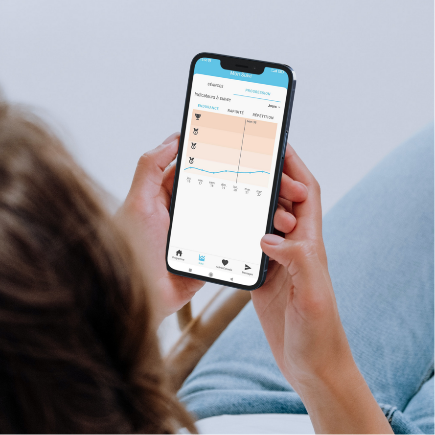 suivi des progrès femme application Emy